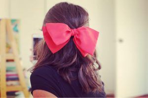 Moño seda CHANEL rojo