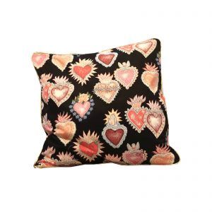 Funda de cojín de corazones sagrados