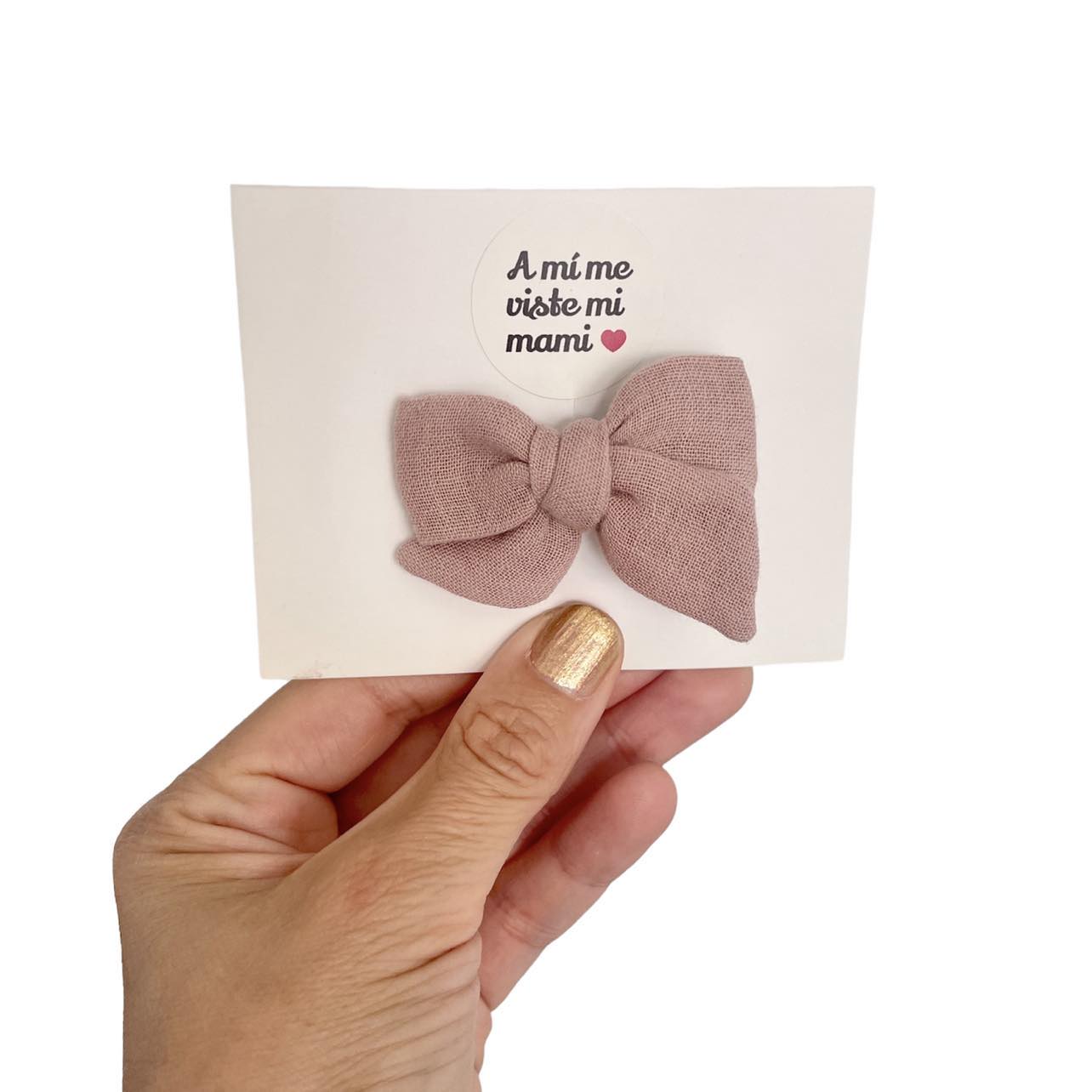 Minimoño 5 cm de muselina rosa palo